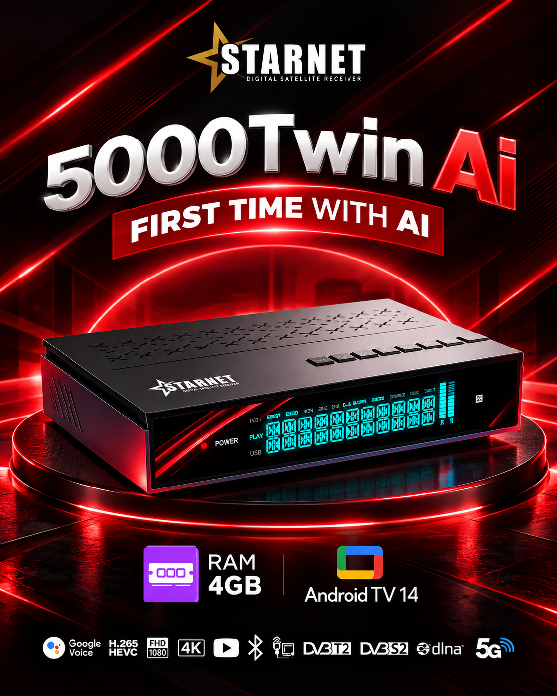 StarNet 5000 Twin AI, imagen del receptor